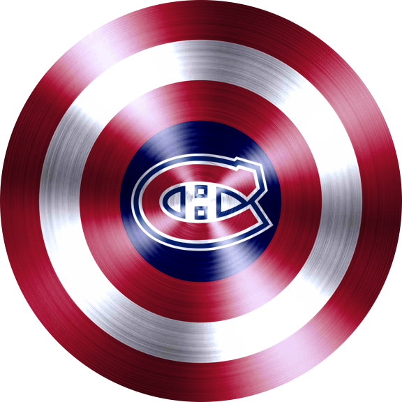 Captain American Shield With Montreal Canadiens Logo cricut iron on